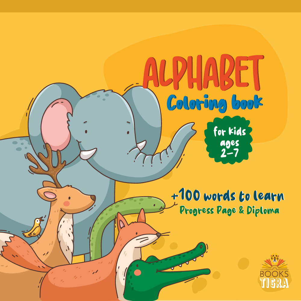 Printed book - Alphabet: Coloring and writing book for kids ages 2-7